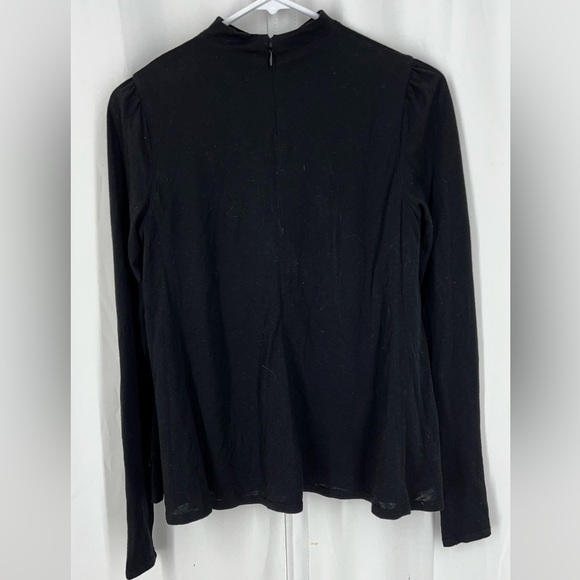 Rebecca Taylor Women's Lightweight Mock Neck Trapeze Top Black - Picture 4 of 8